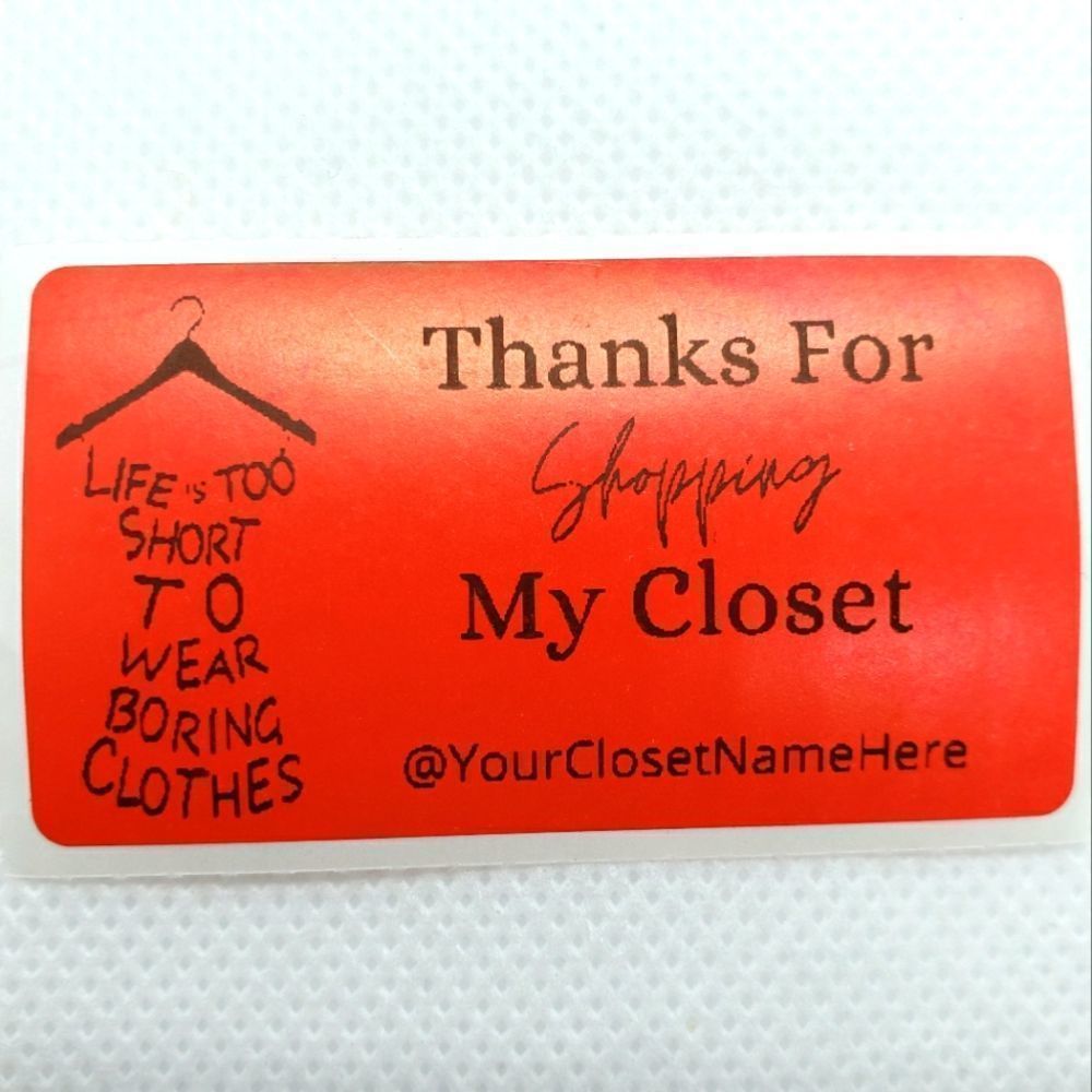 8/$20 40ct Customizable Stickers 2.25" x 1.25" Red Labels
